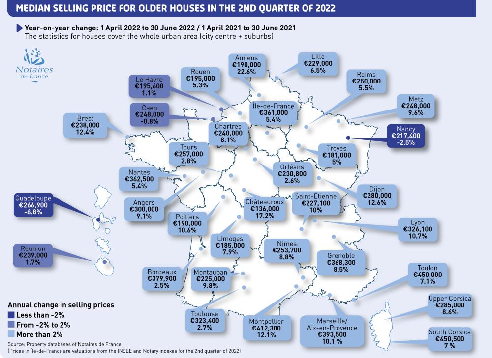 French property prices indexes and maps Notaires de France